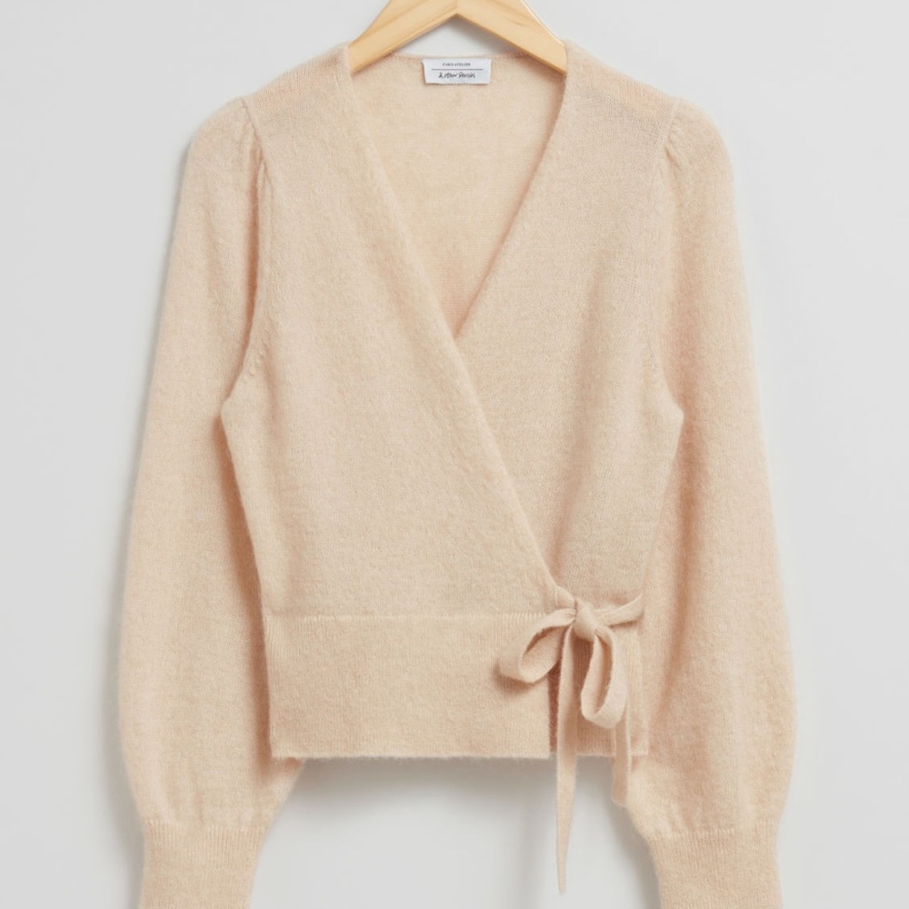 & Other Stories Mohair-Blend Knitted Wrap Cardigan